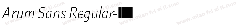 Arum Sans Regular字体转换